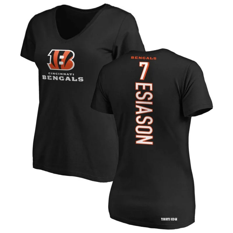 Women's Boomer Esiason Backer Slim Fit T-Shirt - Black - Tshirtsedge