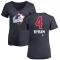 Women's Bowen Byram Name and Number Banner Wave V-Neck T-Shirt - Navy