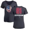 Women's Brad Deppermann Name and Number Banner Wave V-Neck T-Shirt - Navy