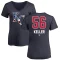 Women's Brad Keller Name and Number Banner Wave V-Neck T-Shirt - Navy