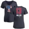 Women's Brad Miller Name and Number Banner Wave V-Neck T-Shirt - Navy