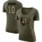 Women's Brad Robbins Legend Salute to Service Scoop Neck T-Shirt - Olive