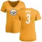 Women's Brad Wing Name & Number Slim Fit T-Shirt - Gold