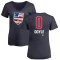 Women's Braden Doyle Name and Number Banner Wave V-Neck T-Shirt - Navy