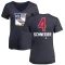 Women's Braden Schneider Name and Number Banner Wave V-Neck T-Shirt - Navy