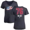 Women's Brady Skjei Name and Number Banner Wave V-Neck T-Shirt - Navy