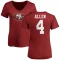 Women's Brandon Allen Name & Number Slim Fit T-Shirt - Red