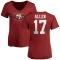 Women's Brandon Allen Name & Number Slim Fit T-Shirt - Red