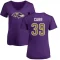 Women's Brandon Carr Name & Number Slim Fit T-Shirt - Purple