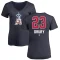 Women's Brandon Drury Name and Number Banner Wave V-Neck T-Shirt - Navy