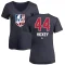 Women's Brandon Hickey Name and Number Banner Wave V-Neck T-Shirt - Navy