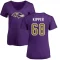 Women's Brandon Kipper Name & Number Slim Fit T-Shirt - Purple