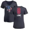 Women's Brandon Lowe Name and Number Banner Wave V-Neck T-Shirt - Navy