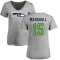 Women's Brandon Marshall Name & Number Slim Fit T-Shirt - Ash