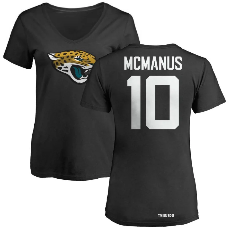 Women's Brandon McManus Name & Number Slim Fit T-Shirt - Black