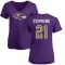 Women's Brandon Stephens Name & Number Slim Fit T-Shirt - Purple