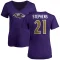 Women's Brandon Stephens Name & Number V-Neck T-Shirt - Purple