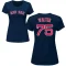 Women's Brandon Walter Name & Number T-Shirt - Navy