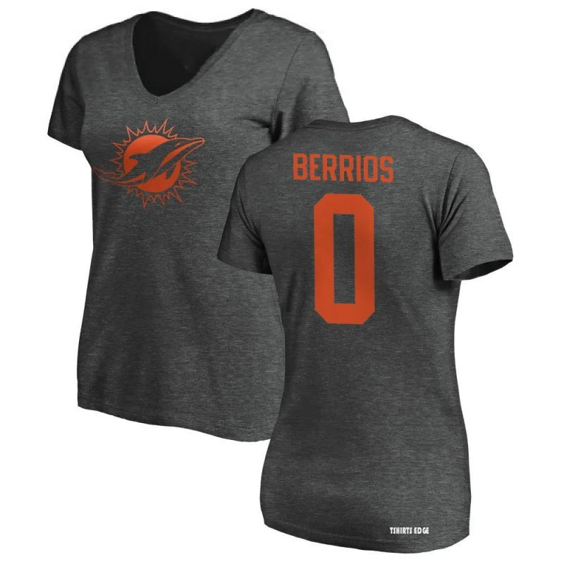 Braxton Berrios Name & Number T-Shirt - Ash - Tshirtsedge