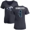 Women's Braxton Burmeister Name & Number Slim Fit T-Shirt - Navy