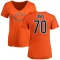 Women's Braxton Jones Name & Number Slim Fit T-Shirt - Orange