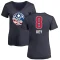 Women's Braxton Key Name and Number Banner Wave V-Neck T-Shirt - Navy