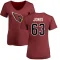 Women's Braylon Jones Name & Number Slim Fit T-Shirt - Maroon