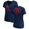 Women's Brendan Donovan RBI Slim Fit V-Neck T-Shirt - Navy