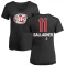 Women's Brendan Gallagher Name and Number Banner Wave V-Neck T-Shirt - Black