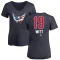 Women's Brendan Witt Name and Number Banner Wave V-Neck T-Shirt - Navy