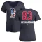 Women's Brennan Bernardino Name and Number Banner Wave V-Neck T-Shirt - Navy