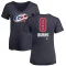 Women's Brent Burns Name and Number Banner Wave V-Neck T-Shirt - Navy