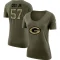 Women's Brenton Cox Jr. Legend Salute to Service Scoop Neck T-Shirt - Olive