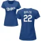 Women's Brett Butler Name & Number T-Shirt - Royal