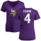 Women's Brett Favre Name & Number Slim Fit T-Shirt - Purple