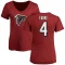 Women's Brett Favre Name & Number Slim Fit T-Shirt - Red