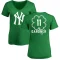 Women's Brett Gardner Dubliner Name & Number V-Neck T-ShirtKelly - Green