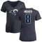 Women's Brett Maher Name & Number Slim Fit T-Shirt - Navy