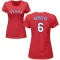 Women's Brett Nicholas Name & Number T-Shirt - Red