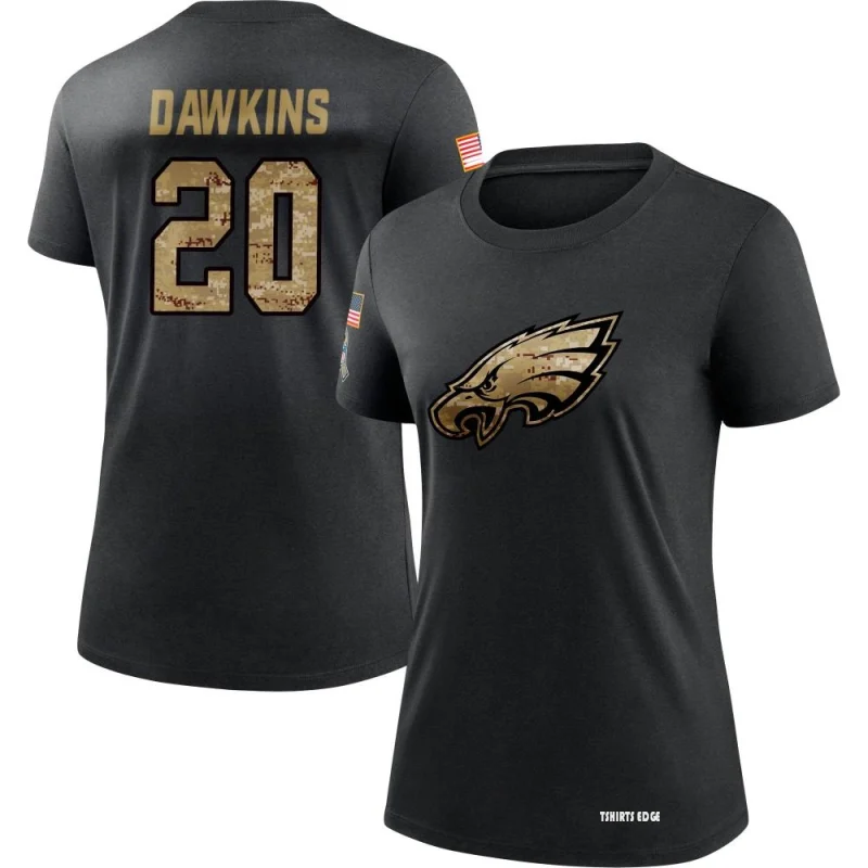 Women's Brian Dawkins 2020 Salute To Service Performance T-Shirt - Black -  Tshirtsedge