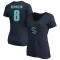 Women's Brian Dumoulin Name & Number V-Neck T-Shirt - Navy