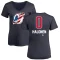 Women's Brian Halonen Name and Number Banner Wave V-Neck T-Shirt - Navy