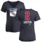 Women's Brian Leetch Name and Number Banner Wave V-Neck T-Shirt - Navy