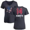 Women's Brian Roberts Name and Number Banner Wave V-Neck T-Shirt - Navy