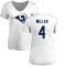 Women's Brock Miller Name & Number Slim Fit T-Shirt - White