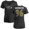 Women's Broderick Washington Name & Number Slim Fit T-Shirt - Black