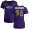 Women's Broderick Washington Name & Number V-Neck T-Shirt - Purple