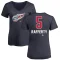 Women's Brogan Rafferty Name and Number Banner Wave V-Neck T-Shirt - Navy