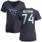 Women's Bruce Matthews Name & Number Slim Fit T-Shirt - Navy