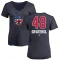 Women's Brusdar Graterol Name and Number Banner Wave V-Neck T-Shirt - Navy